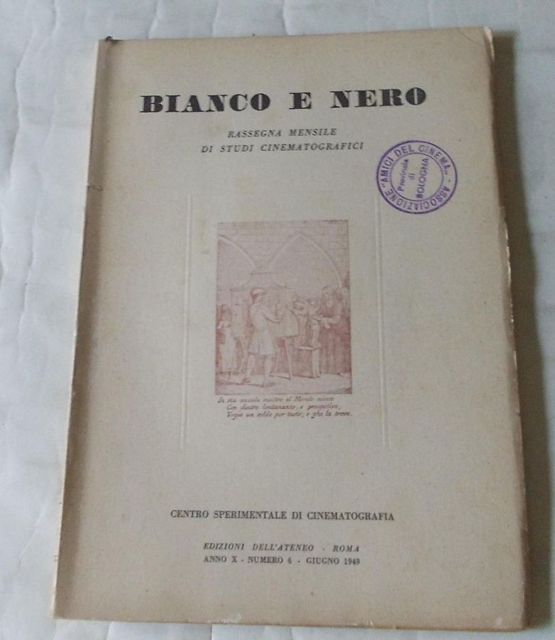 BIANCO E NERO magazine side cover June 1949