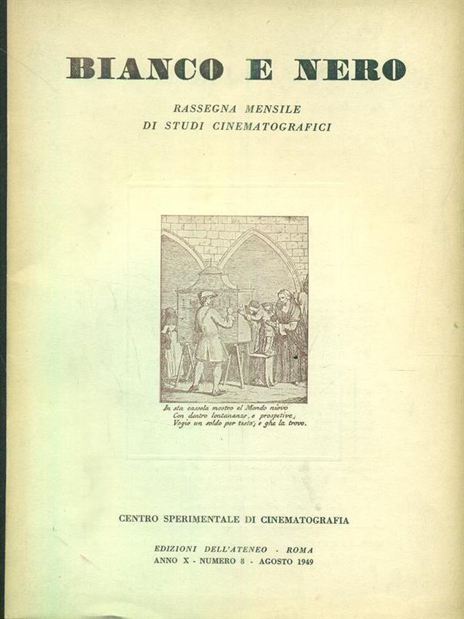 BIANCO E NERO magazine side cover August 1949
