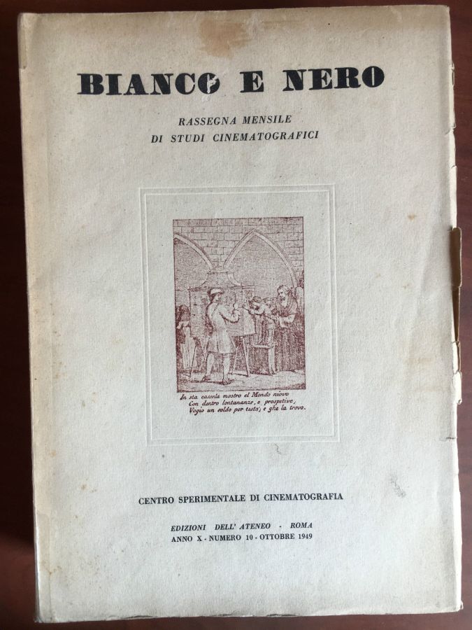 BIANCO E NERO magazine side cover October 1949