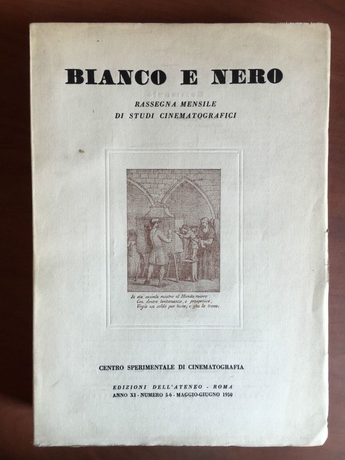 BIANCO E NERO magazine side cover May/June 1950