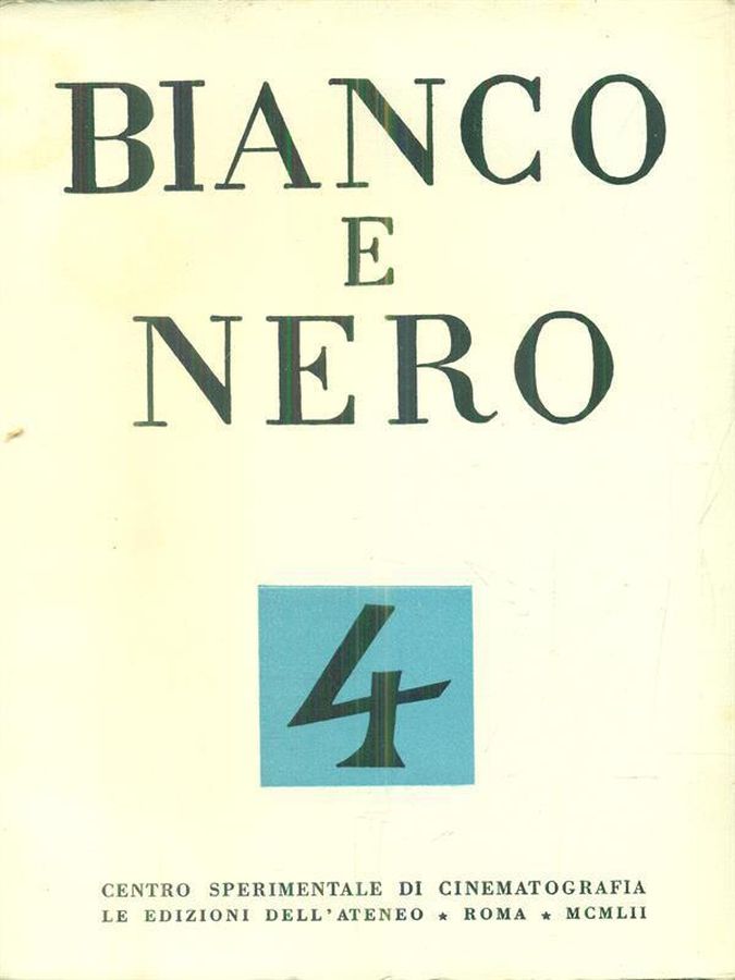 BIANCO E NERO magazine side cover April 1952