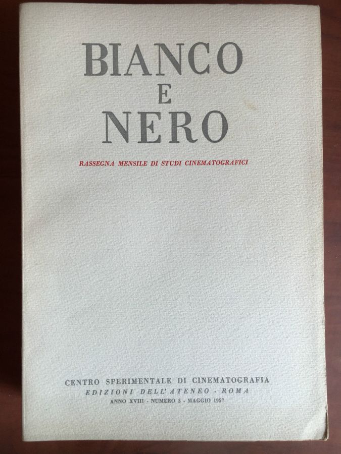 BIANCO E NERO magazine side cover May 1957