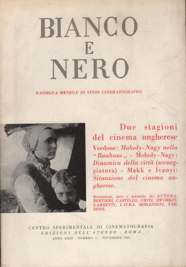 BIANCO E NERO magazine side cover November 1962