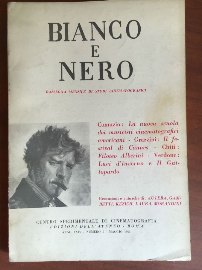 BIANCO E NERO magazine side cover May 1963
