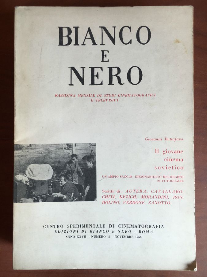 BIANCO E NERO magazine side cover November 1966