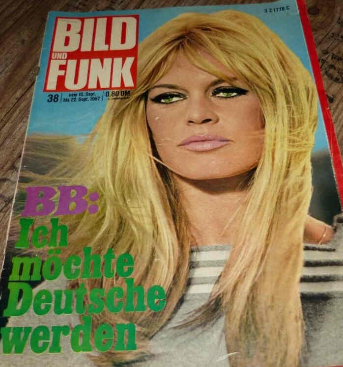 BILD UND FUNK magazine side cover Issue 38 22 September 1967
