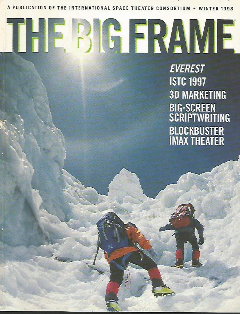 BIG FRAME magazine side cover  Vol 15 No  1 Winter 1998