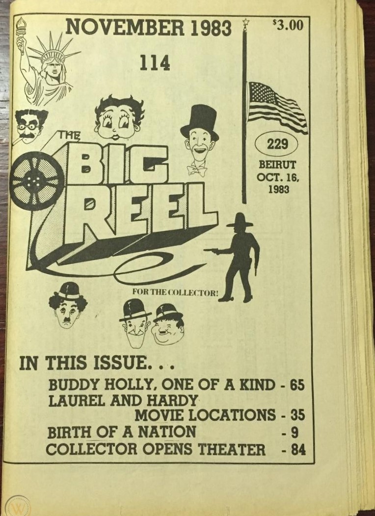 BIG REEL magazine side cover Issue 114  November 1983