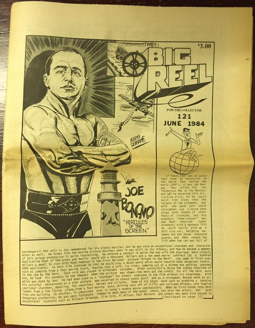 BIG REEL magazine side cover Issue 121  June 1984