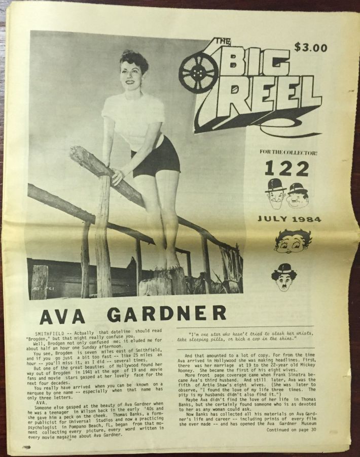 BIG REEL magazine side cover Issue 122 July 1984