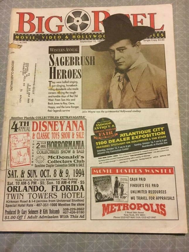 BIG REEL magazine side cover Issue 244 15 September 1994