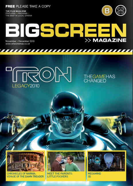 BIG SCREEN (UK) magazine side cover November/December 2010