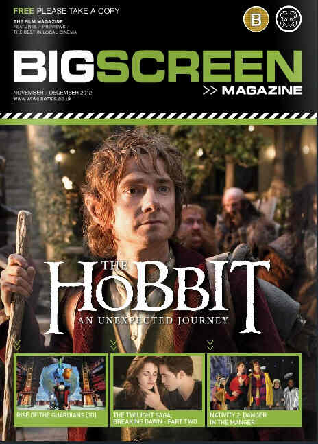 BIG SCREEN (UK) magazine side cover November/December 2012