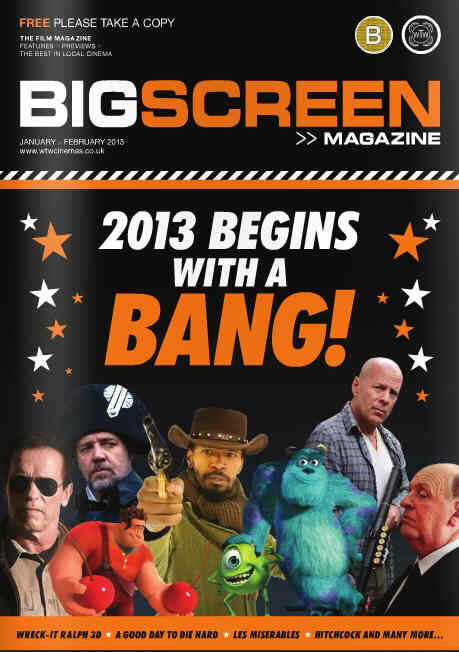 BIG SCREEN (UK) magazine side cover January/February 2013