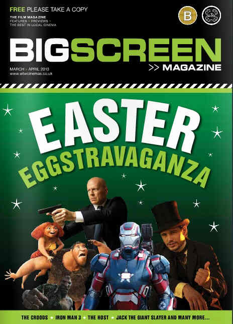 BIG SCREEN (UK) magazine side cover March/April 2013