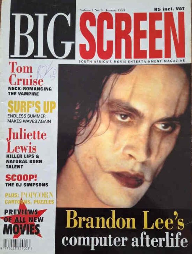 BIG SCREEN magazine side cover Issue 3  January 1995
