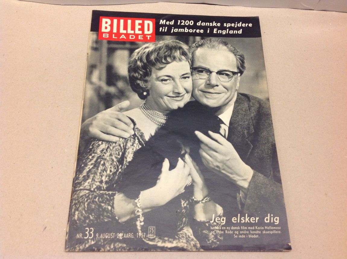 BILLED BLADET magazine side cover Issue 33 9 August 1957
