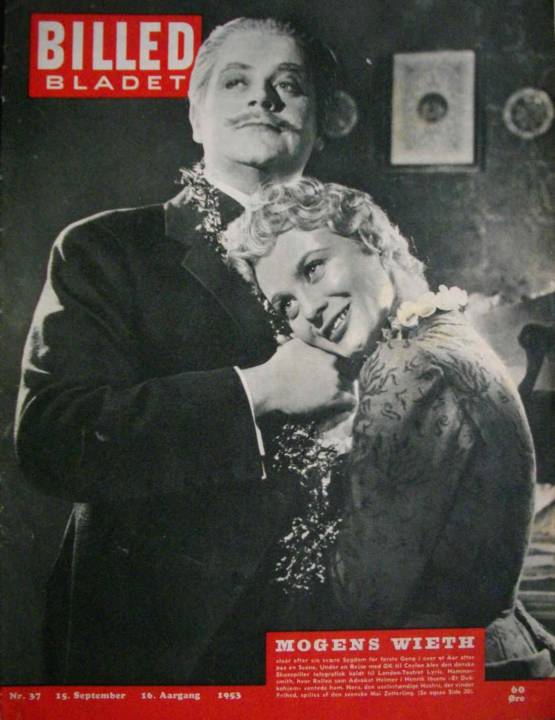 BILLED BLADET magazine side cover Issue 37 15 September 1953