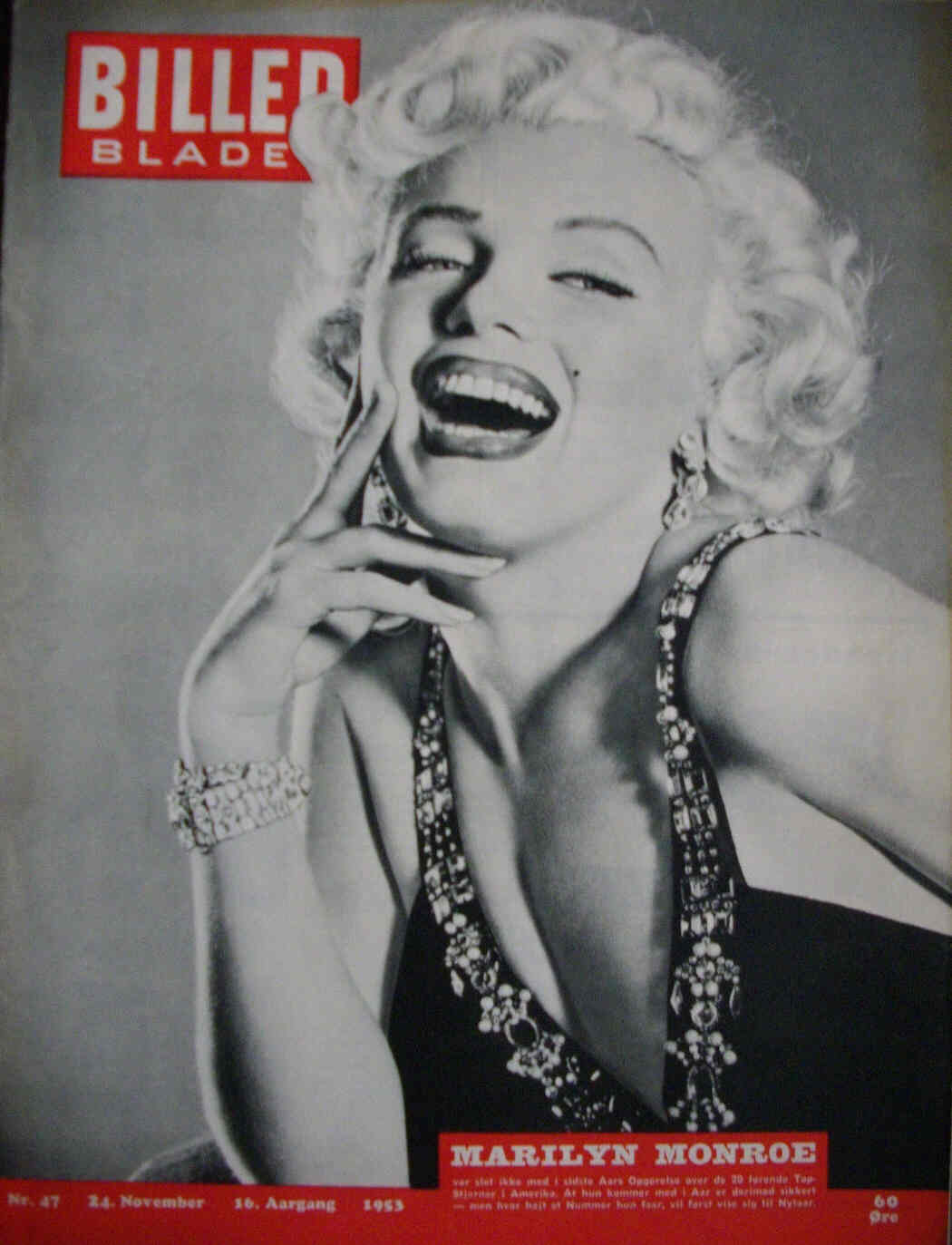 BILLED BLADET magazine side cover Issue 47 24 November 1953