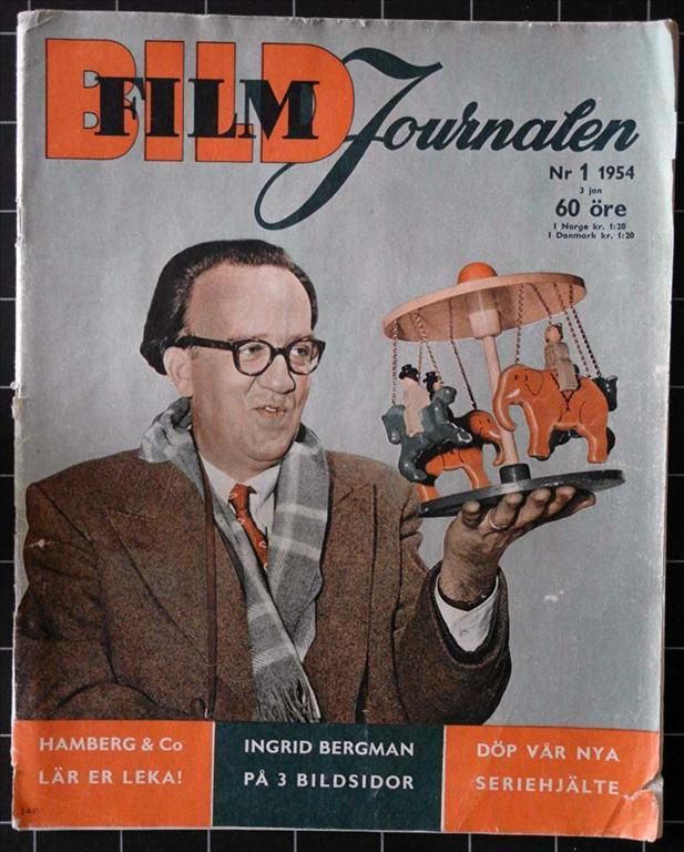 BILDJOURNALEN magazine side cover Issue 1  1954