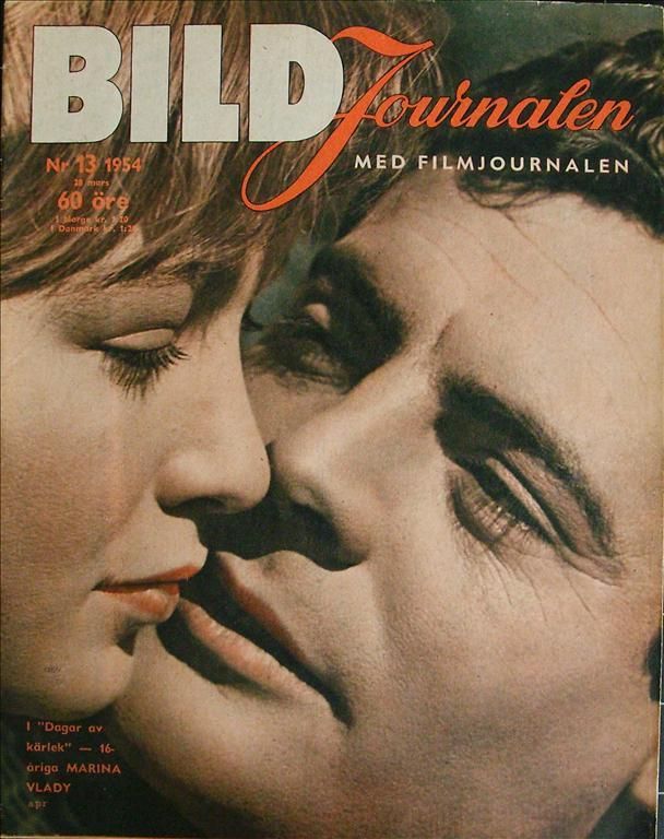 BILDJOURNALEN magazine side cover Issue 13  1954