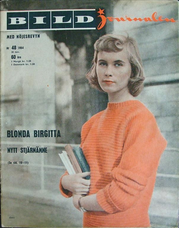 BILDJOURNALEN magazine side cover Issue 48  1954