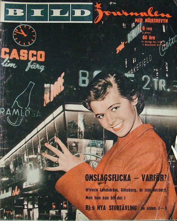 BILDJOURNALEN magazine side cover Issue 9  1955