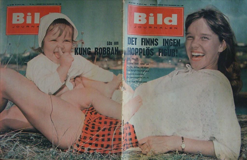 BILDJOURNALEN magazine side cover Issue 30  1958