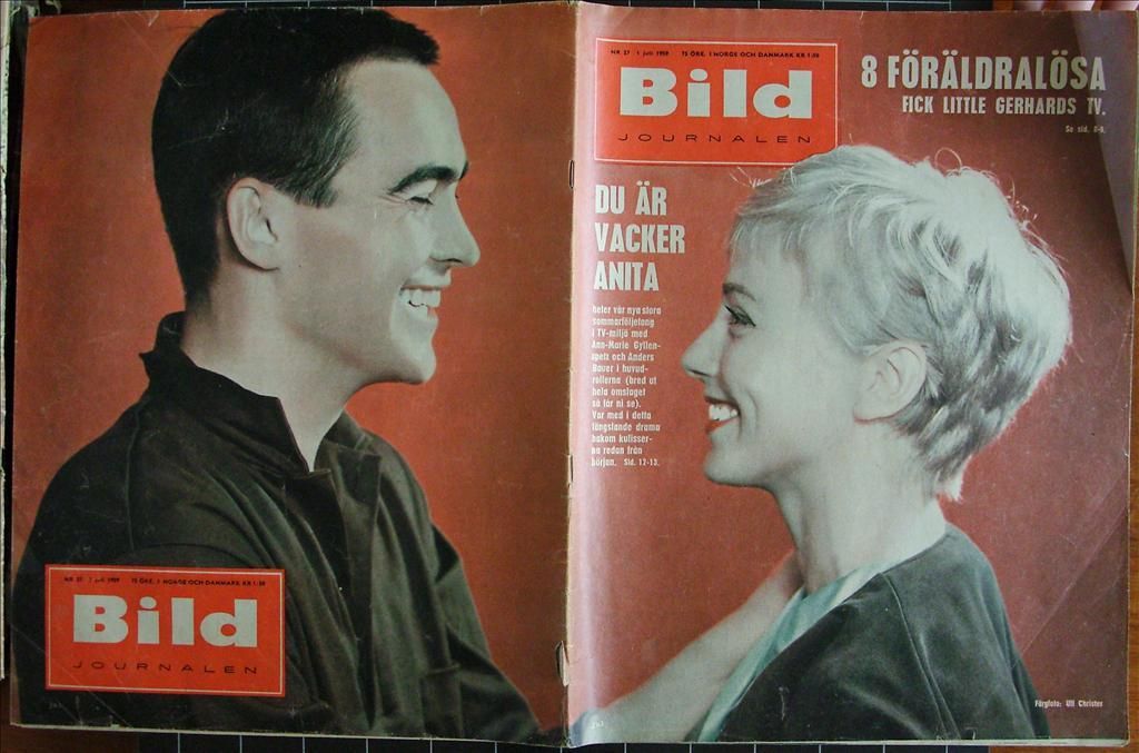 BILDJOURNALEN magazine side cover Issue 27  1959