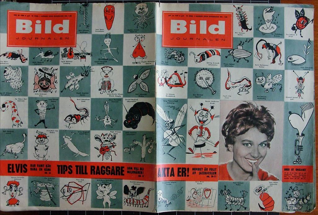 BILDJOURNALEN magazine side cover Issue 28  1959