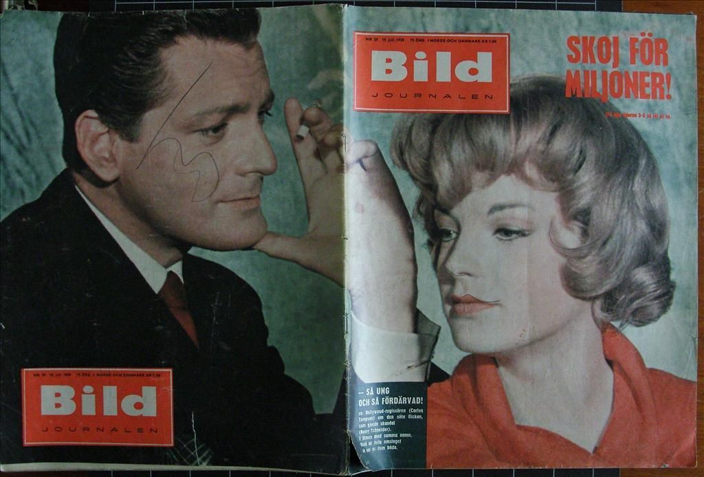 BILDJOURNALEN magazine side cover Issue 29  1959