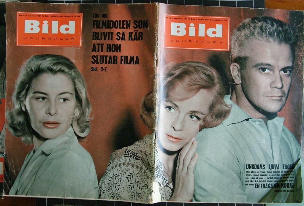BILDJOURNALEN magazine side cover Issue 38  1959