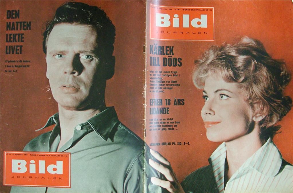 BILDJOURNALEN magazine side cover Issue 39  1959