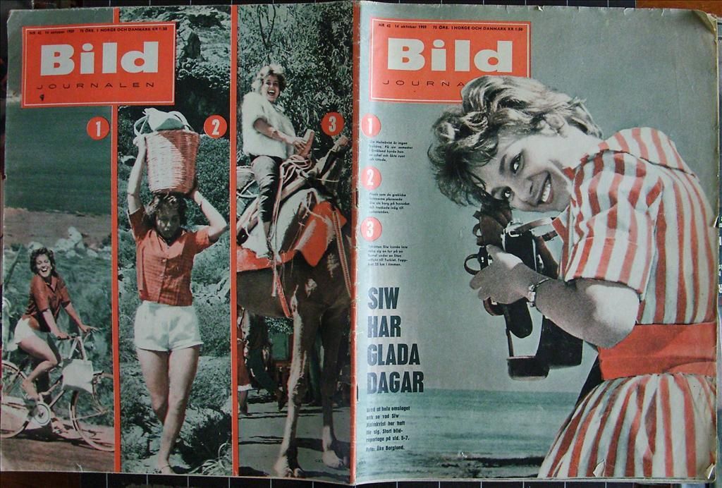 BILDJOURNALEN magazine side cover Issue 42  1959
