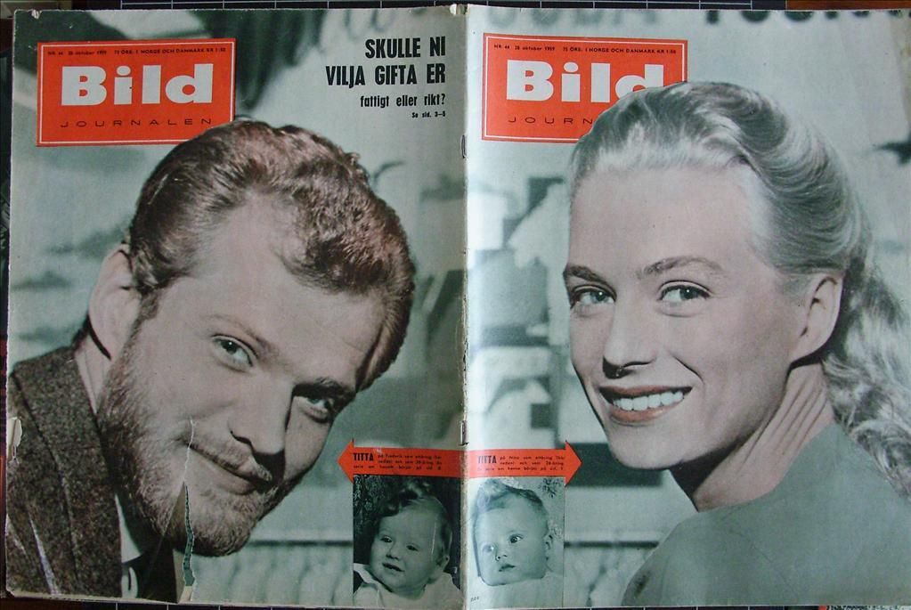 BILDJOURNALEN magazine side cover Issue 44  1959