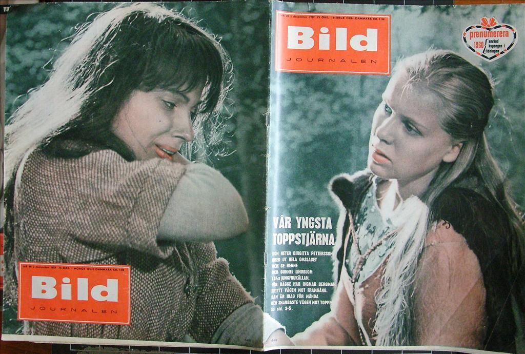 BILDJOURNALEN magazine side cover Issue 49  1959