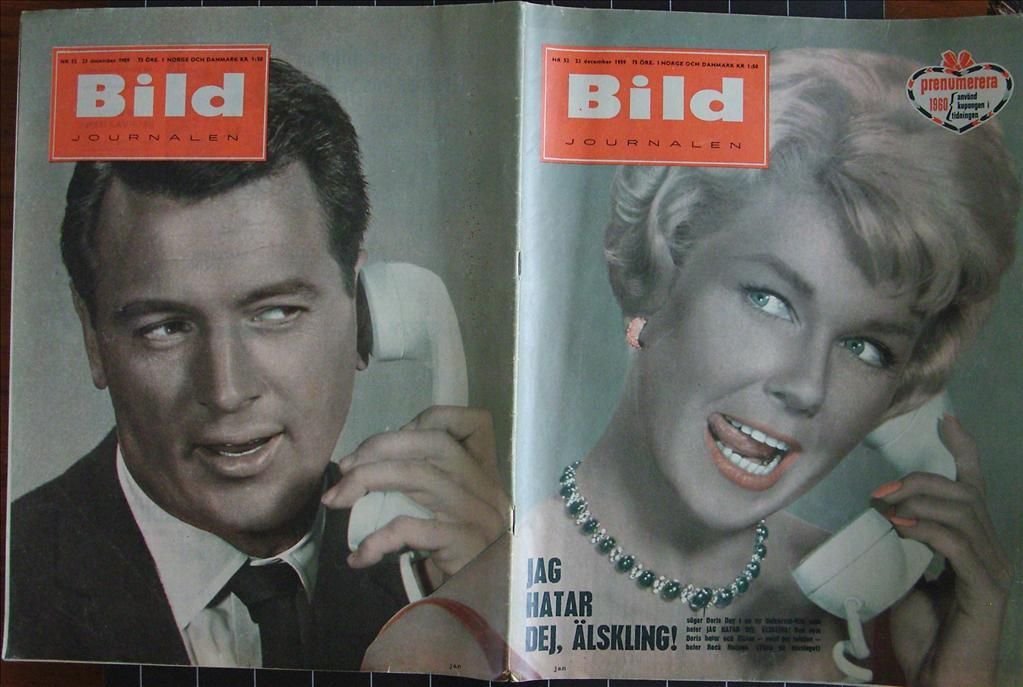 BILDJOURNALEN magazine side cover Issue 52  1959