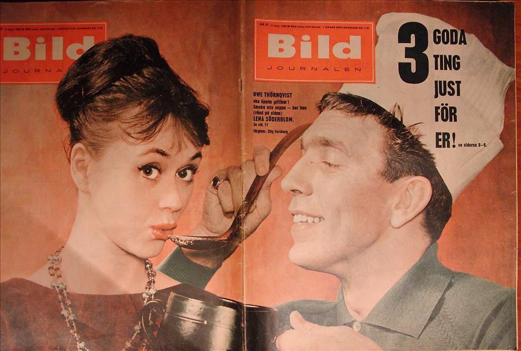 BILDJOURNALEN magazine side cover Issue 37  1960