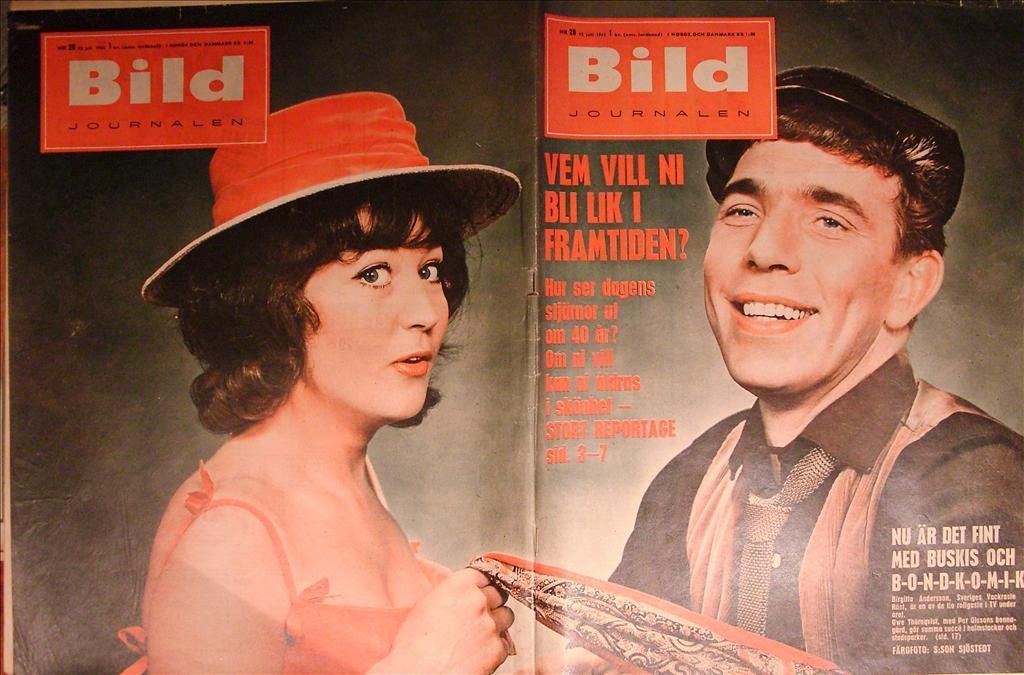 BILDJOURNALEN magazine side cover Issue 28  1961