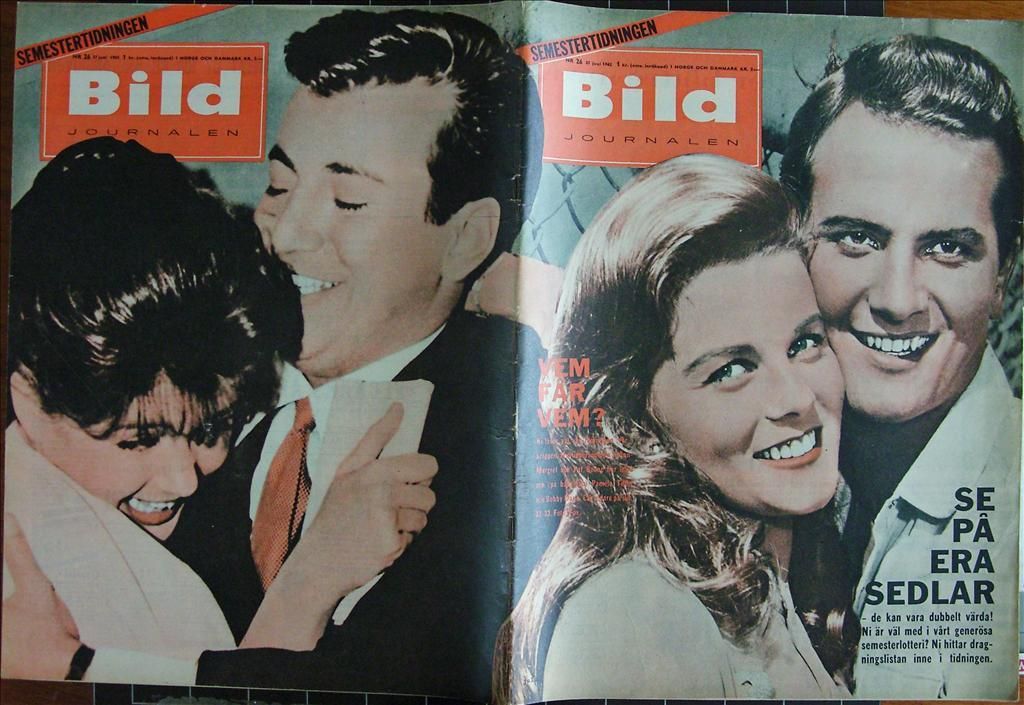BILDJOURNALEN magazine side cover Issue 26  1962