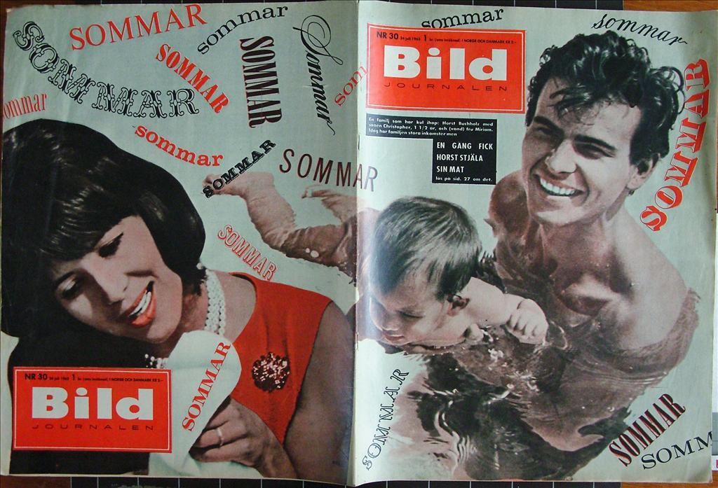 BILDJOURNALEN magazine side cover Issue 30  1963
