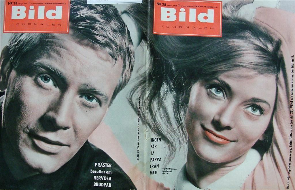 BILDJOURNALEN magazine side cover Issue 38  1963