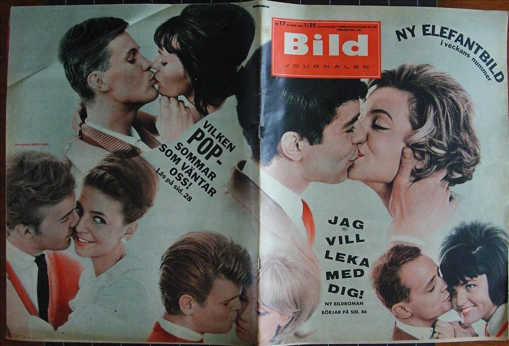 BILDJOURNALEN magazine side cover Issue 17  1964