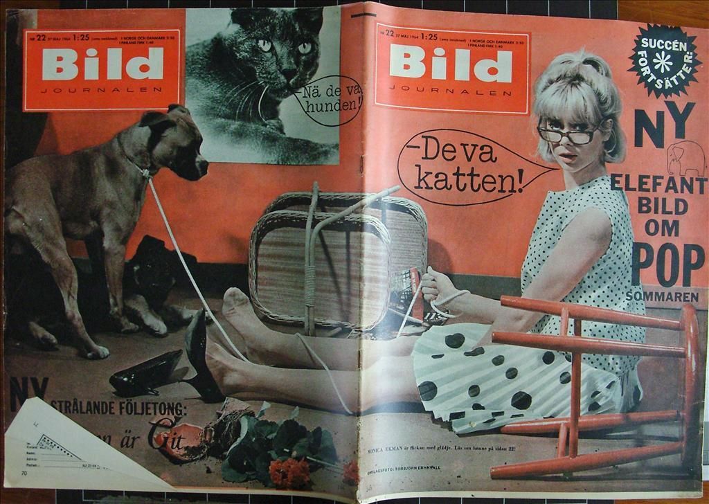 BILDJOURNALEN magazine side cover Issue 22  1964