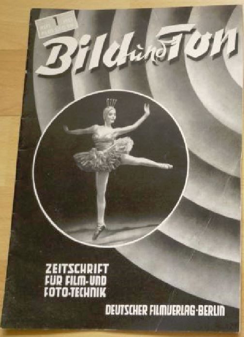 BILD UND TON magazine side cover Issue 1  1952