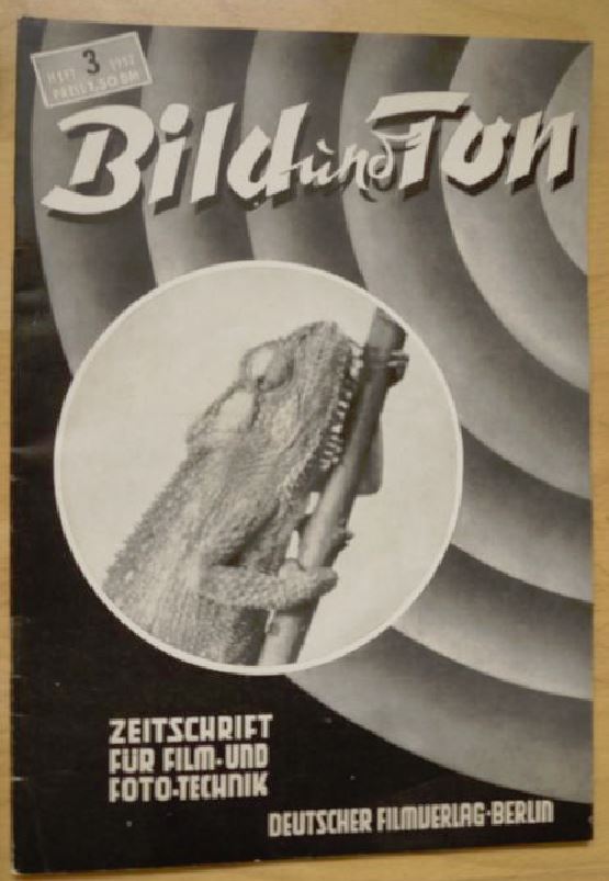 BILD UND TON magazine side cover Issue 3  1952