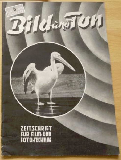 BILD UND TON magazine side cover Issue 6  1952
