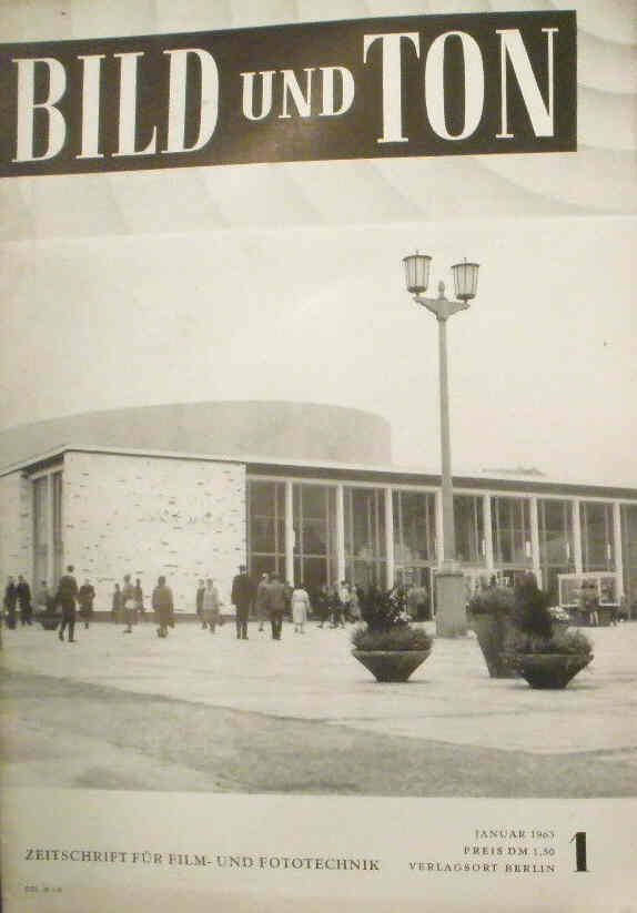 BILD UND TON magazine side cover January 1963