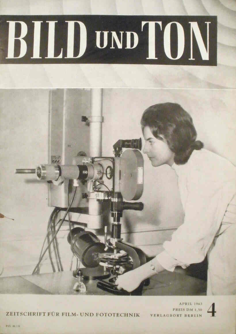 BILD UND TON magazine side cover April 1963