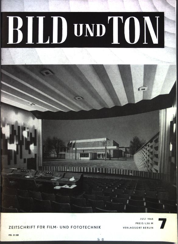BILD UND TON magazine side cover Issue 7 July 1968